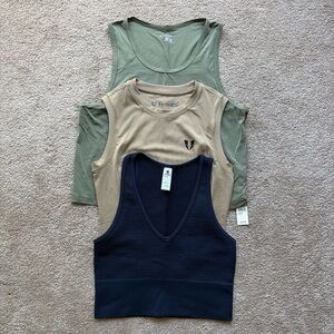Bundle of three active tank tops from Firm Abs, Aerie, and 90 Degree by Reflex